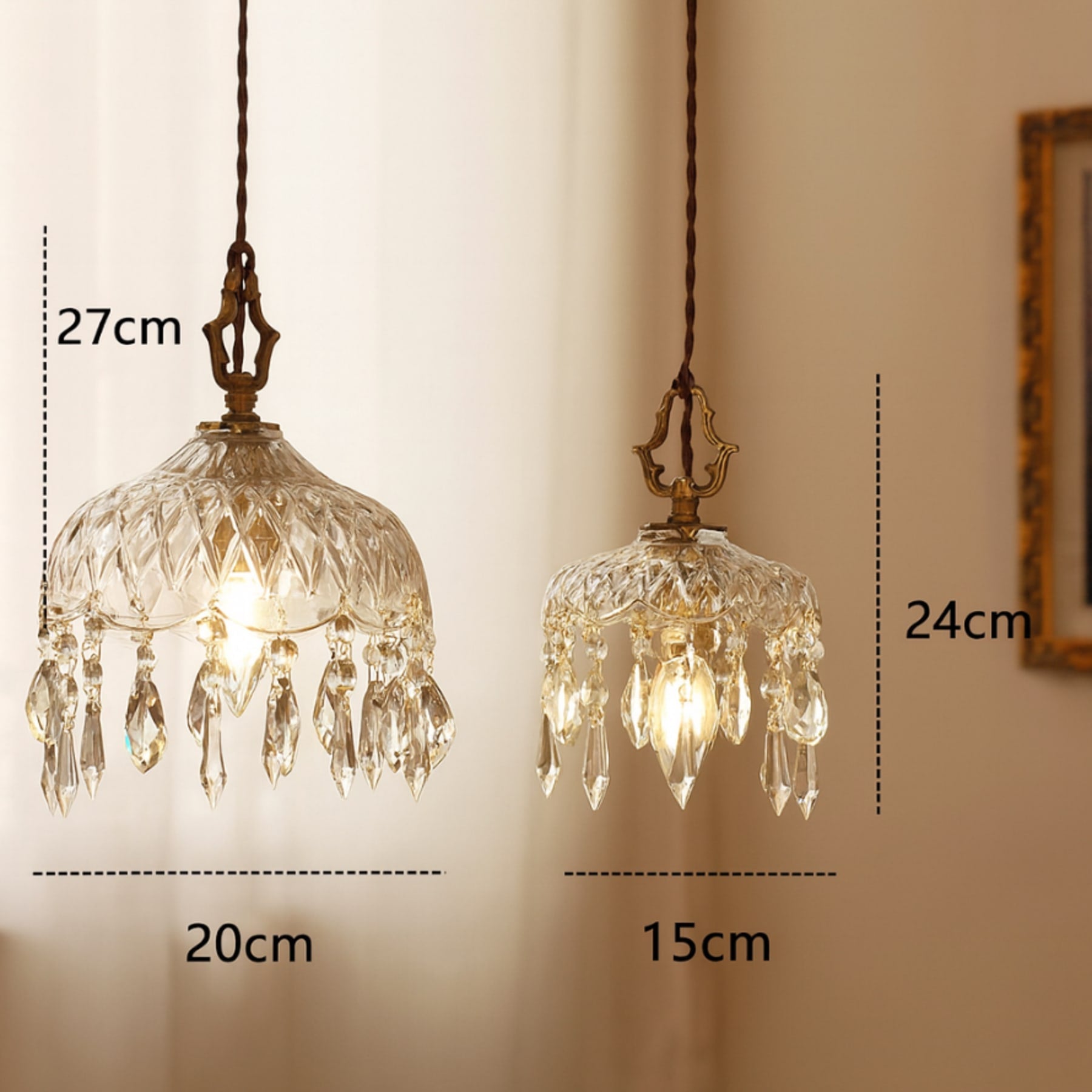 Retro Glass Pendant Light With Included Bulb for Dining Room — Ashbury Home & Living