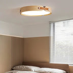 Scandinavian Wood Flush Mount Ceiling Light With Slim Low-Profile Design — Ashbury Home & Living