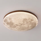Modern Wood Flush Mount Ceiling Light With Solid Wood Trim — Ashbury Home & Living
