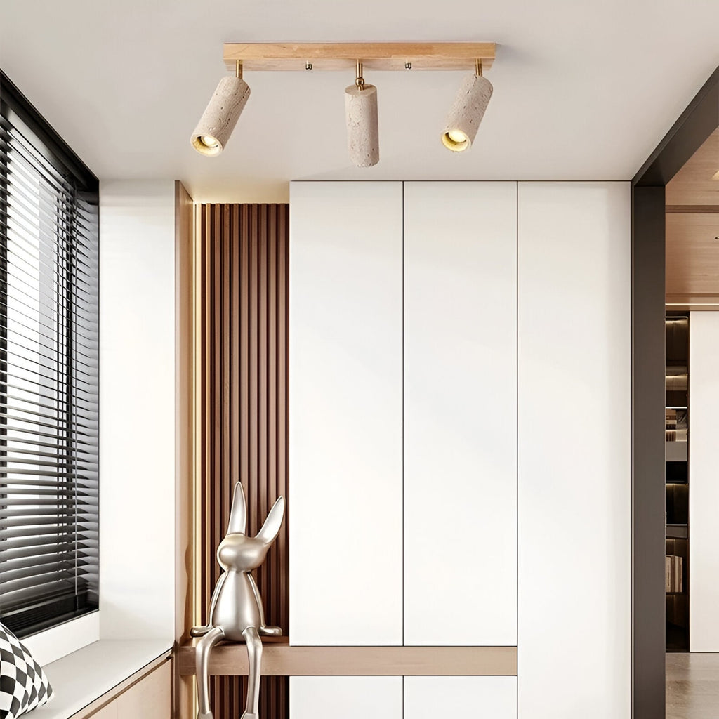 Modern Stone Linear Ceiling Light With Warm White Glow — Ashbury Home & Living