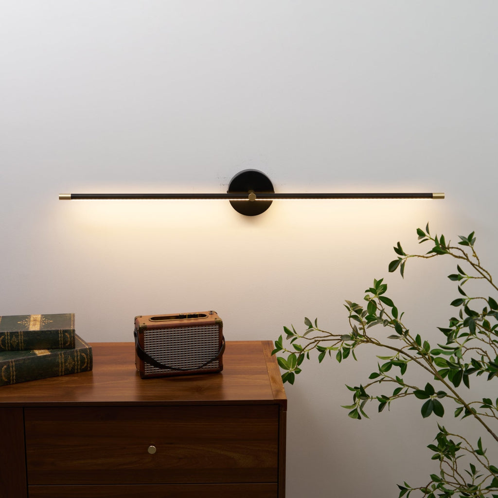 Minimalist Metal Linear Wall Light With Warm LED Glow — Ashbury Home & Living