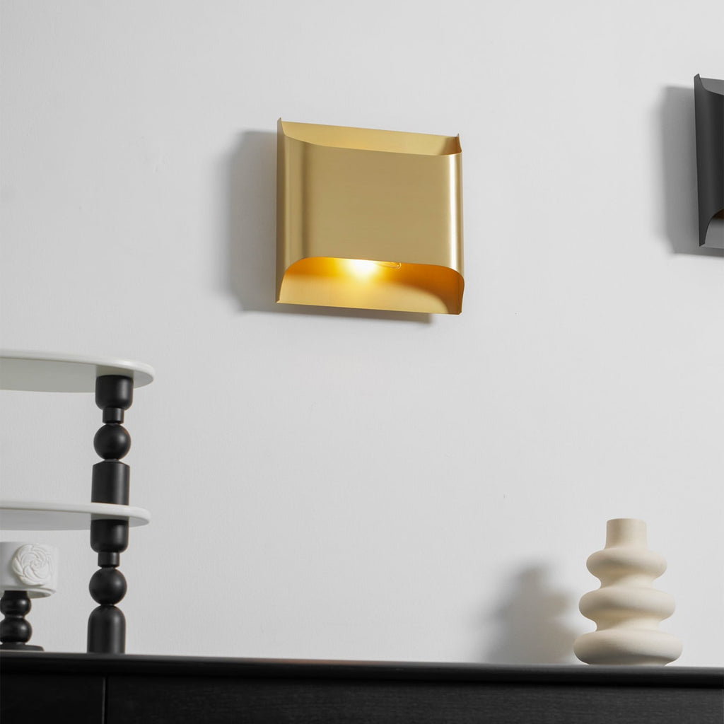 Modern Brass Wall Light With Warm LED Glow for Living Room — Ashbury Home & Living