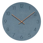 Silent Wall Clock Nordic Minimalist Non-Ticking MDF Wall Clock with Walnut Wood Hands Modern Round Clock for Living Room, Kitchen and Office