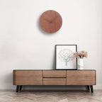 Silent Wall Clock Nordic Minimalist Non-Ticking MDF Wall Clock with Walnut Wood Hands Modern Round Clock for Living Room, Kitchen and Office