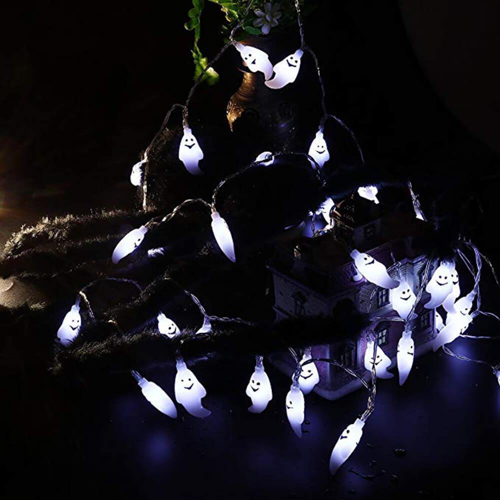 Halloween Ghost Fairy Lights LED String Lights Decorative Ghost Shaped Lights for Garden | Bedroom | Tree and Party Decoration