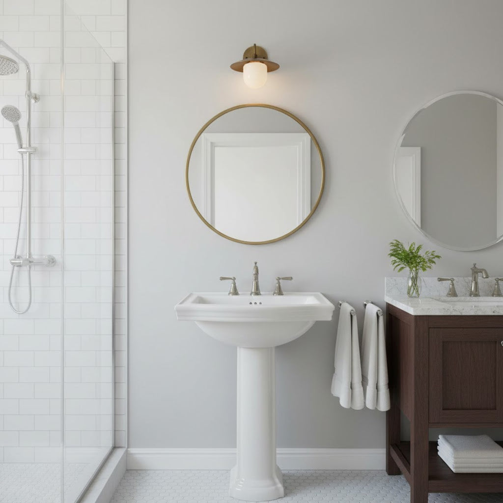 Contemporary Brass Wall Light for Living Room and Bedroom — Ashbury Home & Living