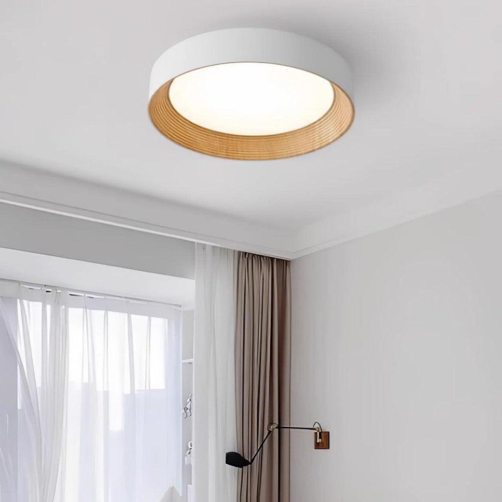 Scandinavian Wood Flush Mount Ceiling Light for Living Room — Ashbury Home & Living