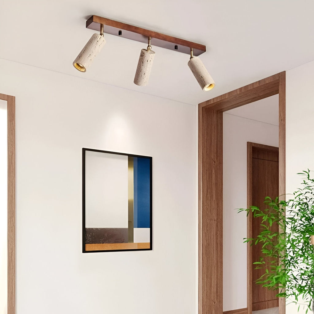 Modern Stone Linear Ceiling Light With Warm White Glow — Ashbury Home & Living