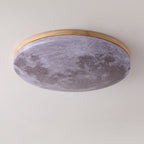 Modern Wood Flush Mount Ceiling Light With Solid Wood Trim — Ashbury Home & Living