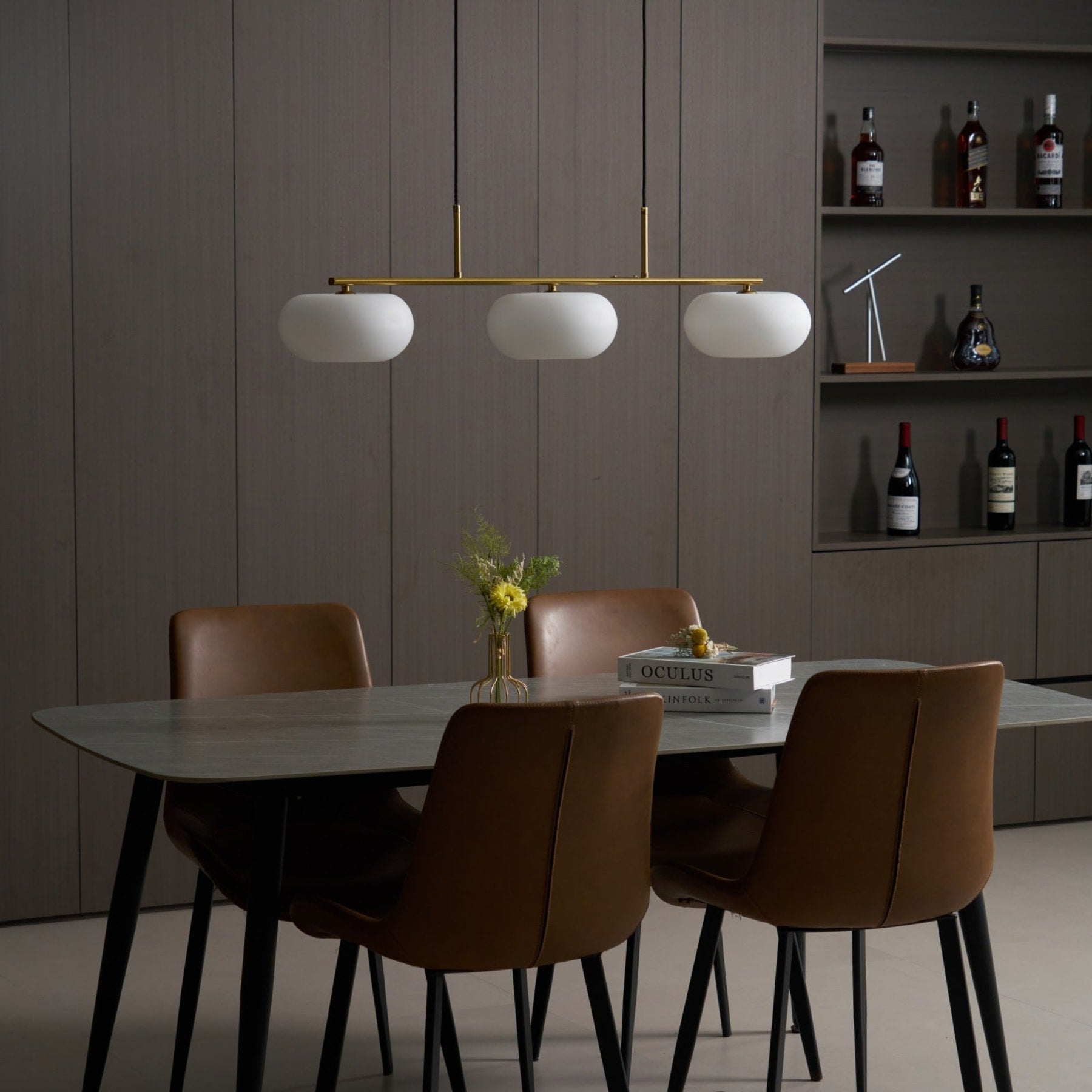 Modern Glass Pendant Light With Tri-Colour LED Glow — Ashbury Home & Living