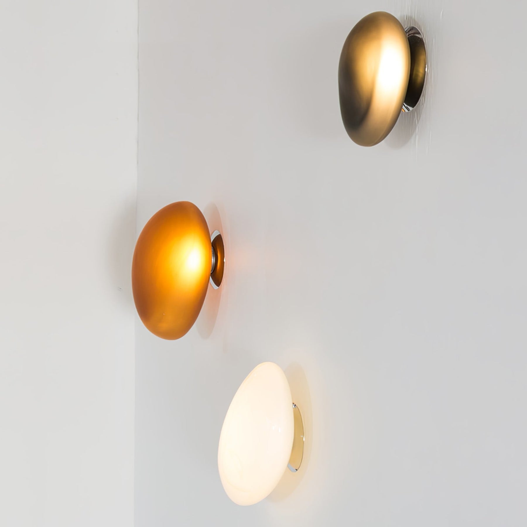 Modern Glass Wall Light With Warm Glass Shades — Ashbury Home & Living