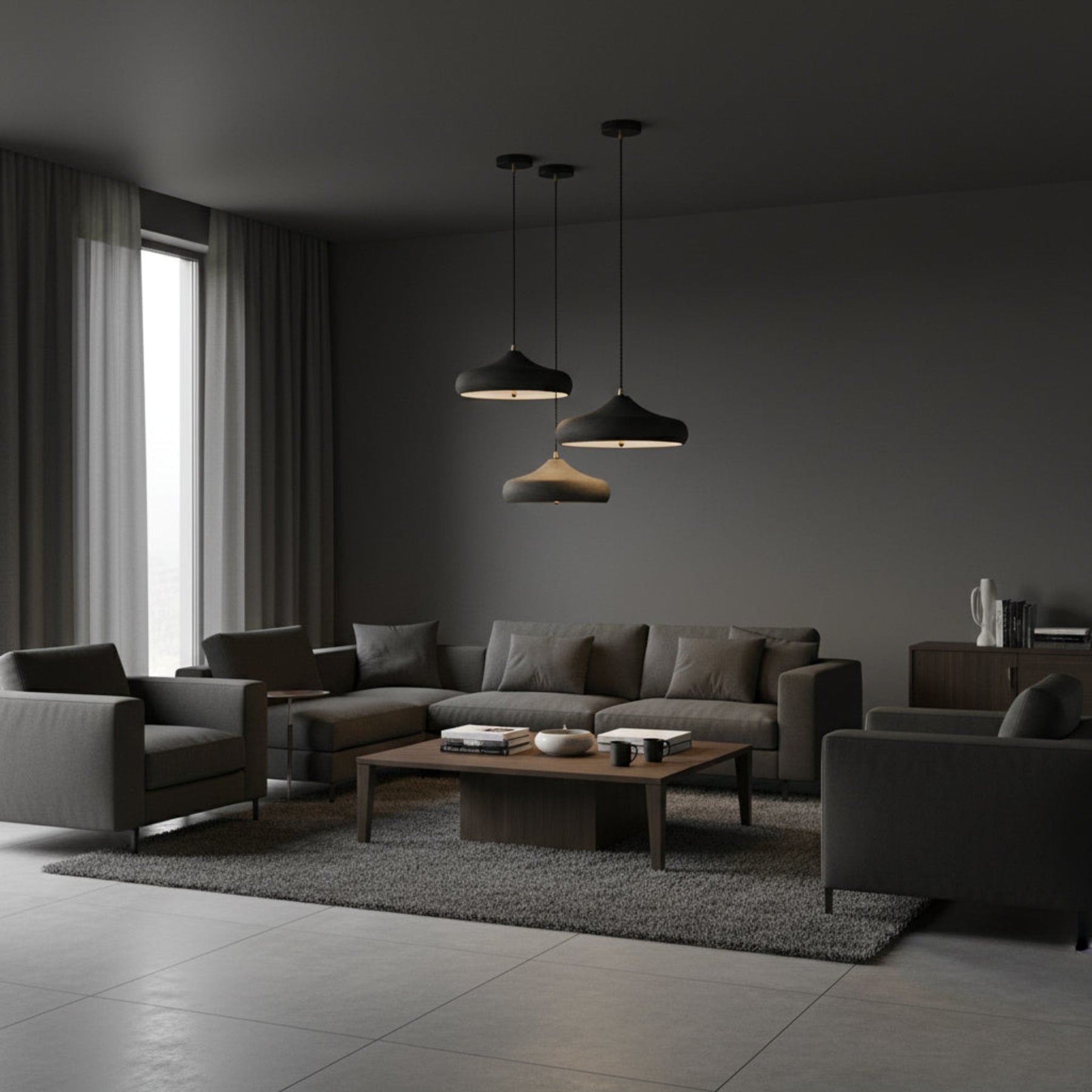 Contemporary Iron Pendant Light With Warm LED Glow — Ashbury Home & Living