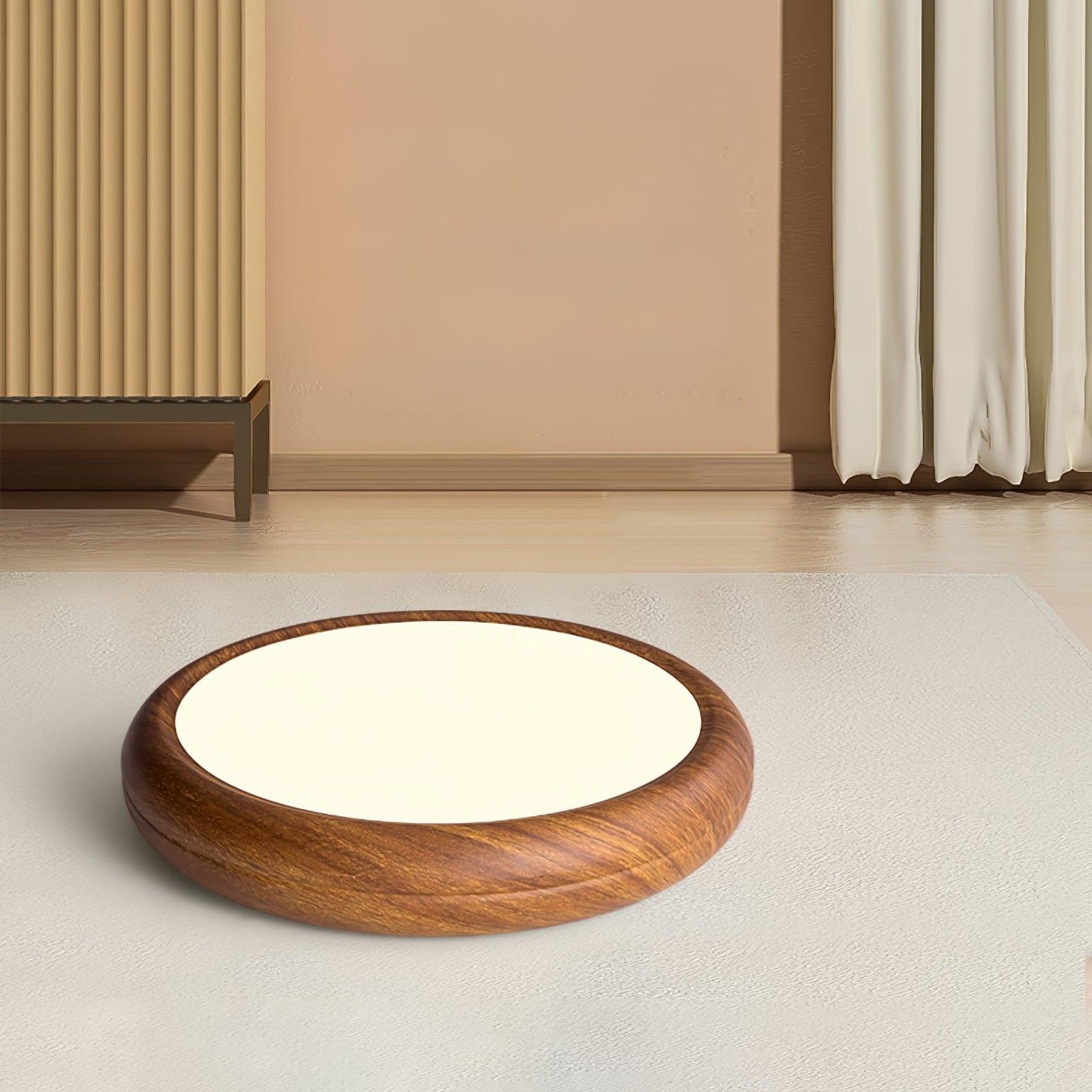 Scandinavian Wood Flush Mount Ceiling Light for Living Room — Ashbury Home & Living
