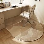 Office Chair Mat Non-Slip Floor Protector Semi-Circular Desk Rug Polyester Fleece Chair Mat for Hard Floors in Home Office | Study and Gaming Room