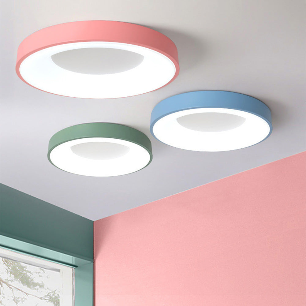 Round Flush Mount Ceiling Light with Diffuser