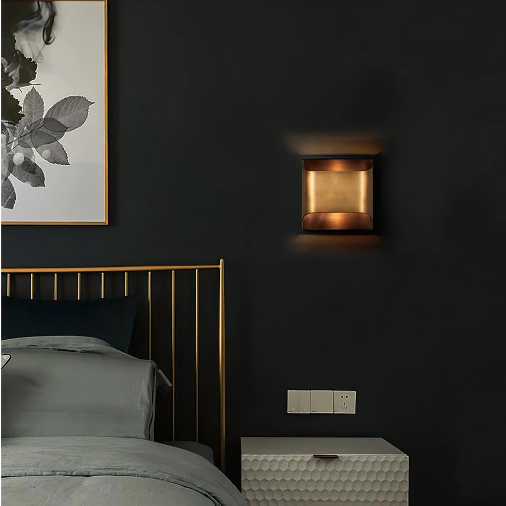 Modern Brass Wall Light With Warm LED Glow for Living Room — Ashbury Home & Living