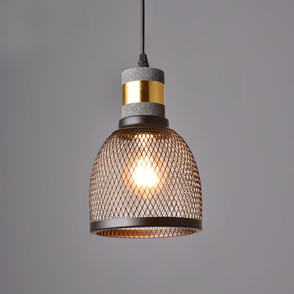 Industrial Concrete Pendant Light With Warm LED Glow in Model D ∅ 5.9″ x H 9.8″ / Dia 15cm x H 25cm — Ashbury Home & Living