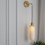 Vintage Brass Wall Light With Ceramic Detailing — Ashbury Home & Living