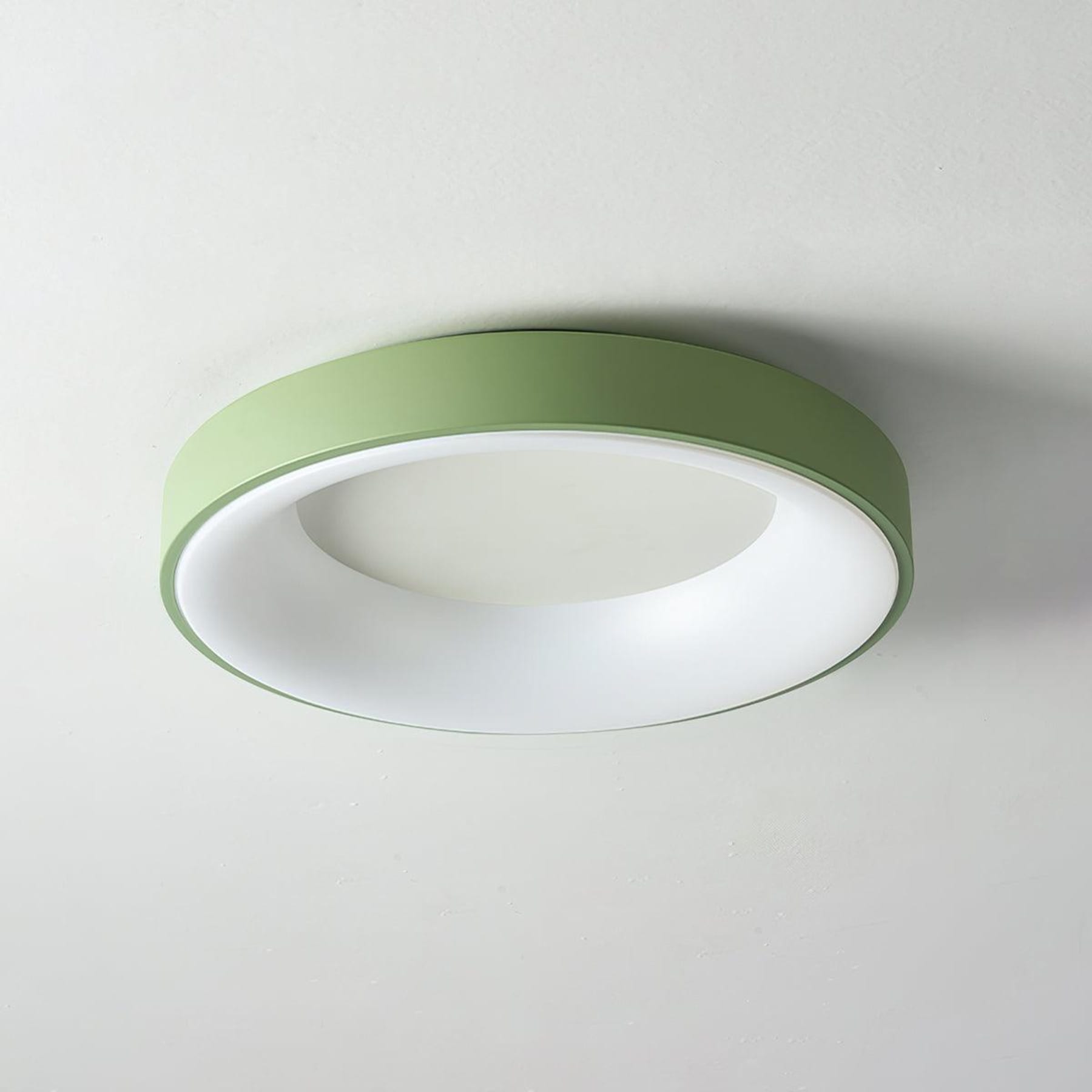 Modern Wrought Iron Flush Mount Ceiling Light With Tri-Colour LED Glow — Ashbury Home & Living