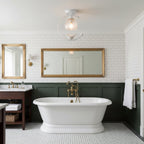 Contemporary Solid Brass Flush Mount Ceiling Light — Ashbury Home & Living
