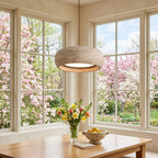 Modern Travertine Stone Pendant Light With Dimmable Remote Control — Ashbury Home & Living