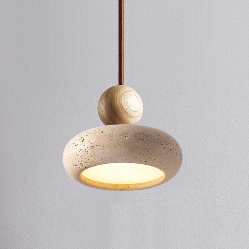 Modern Wood And Concrete Pendant Light With Warm LED Glow — Ashbury Home & Living