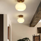 Modern Solid Wood Semi-Flush Ceiling Light for Living Room — Ashbury Home & Living