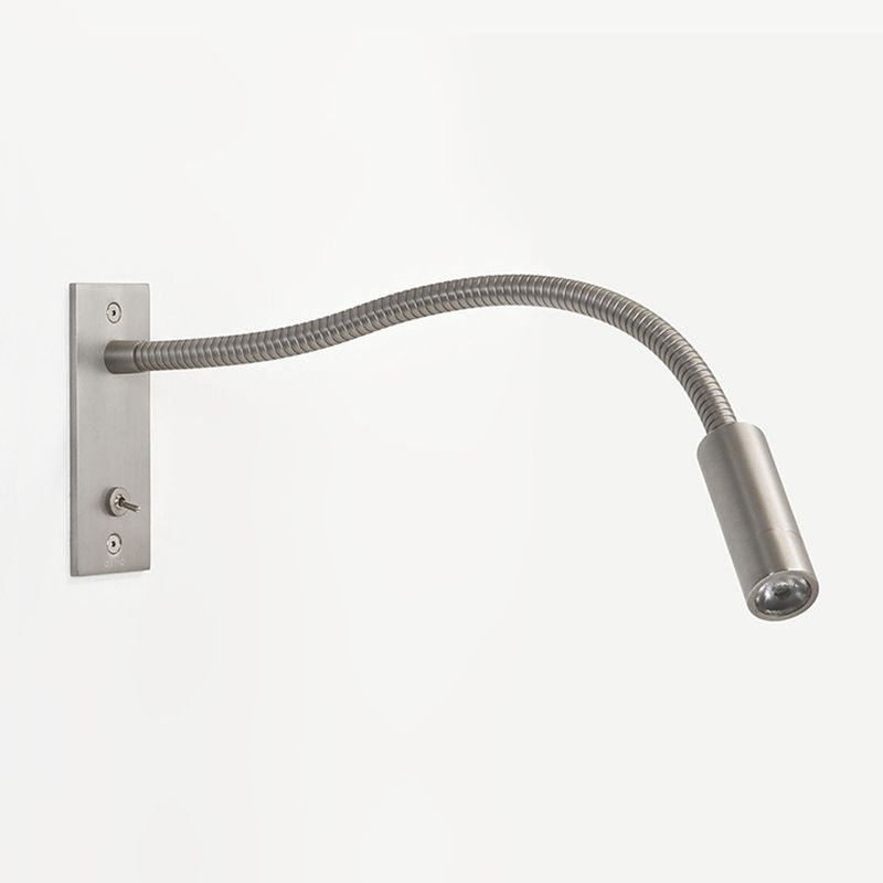 Modern Metal Wall Light for Bedroom and Home Office in Nickel — Ashbury Home & Living