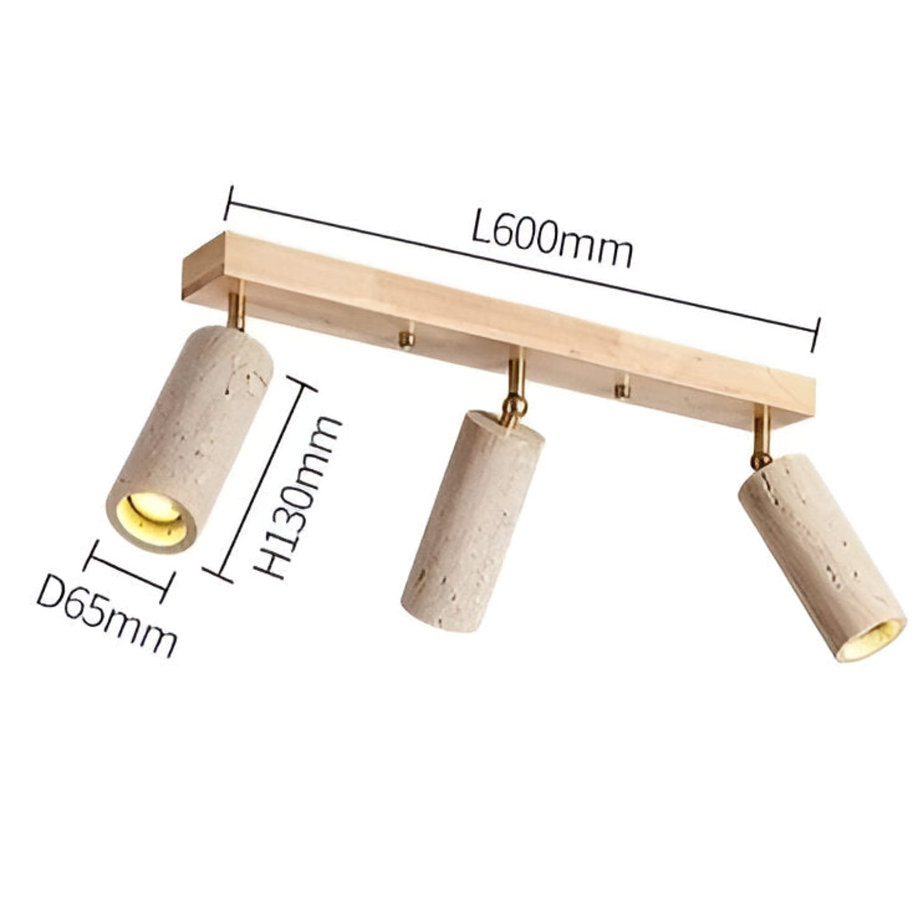Modern Stone Linear Ceiling Light With Warm White Glow — Ashbury Home & Living