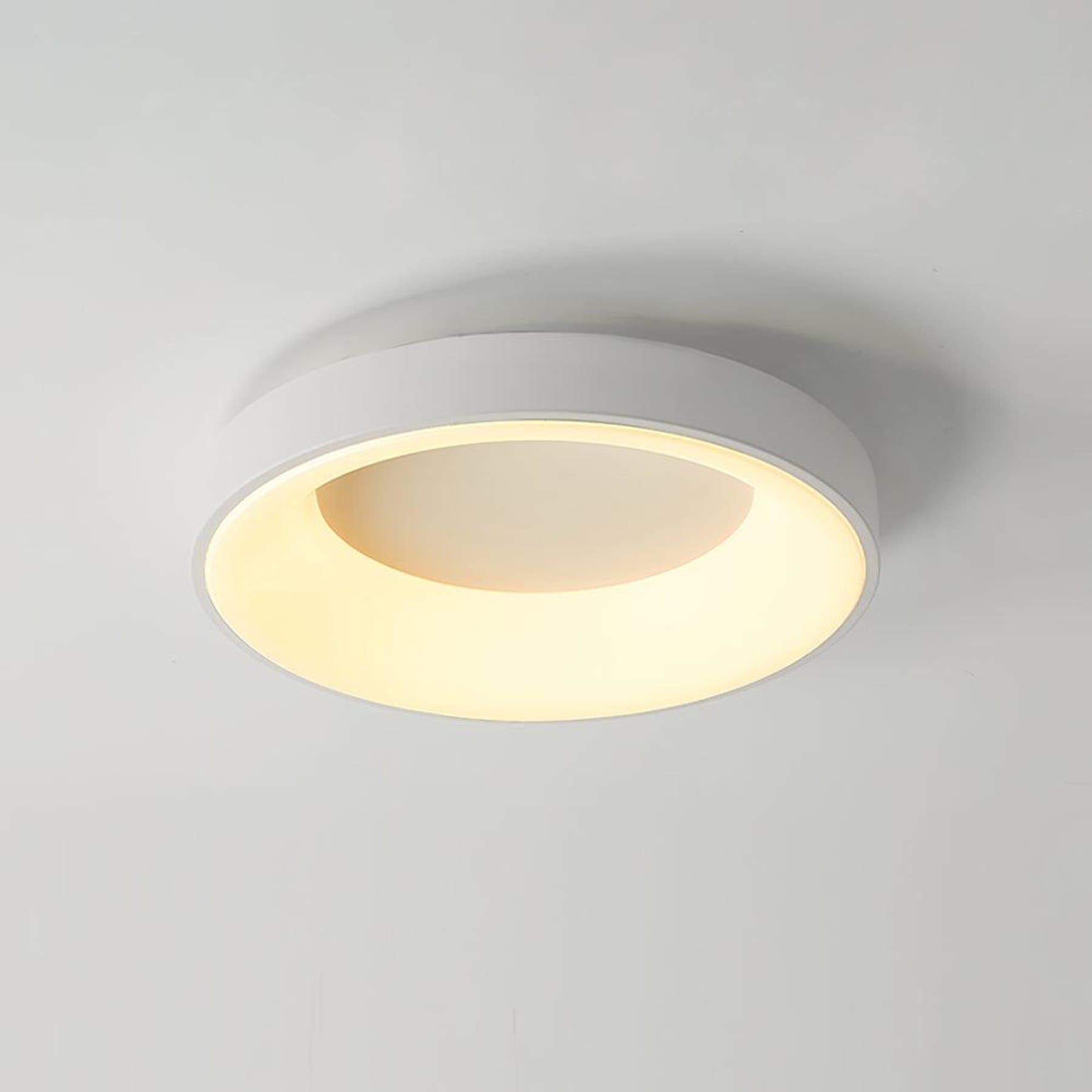 Modern Wrought Iron Flush Mount Ceiling Light With Tri-Colour LED Glow — Ashbury Home & Living