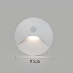 Contemporary Matte Metal Wall Light With Motion Sensor Option for Hallways in White — Ashbury Home & Living