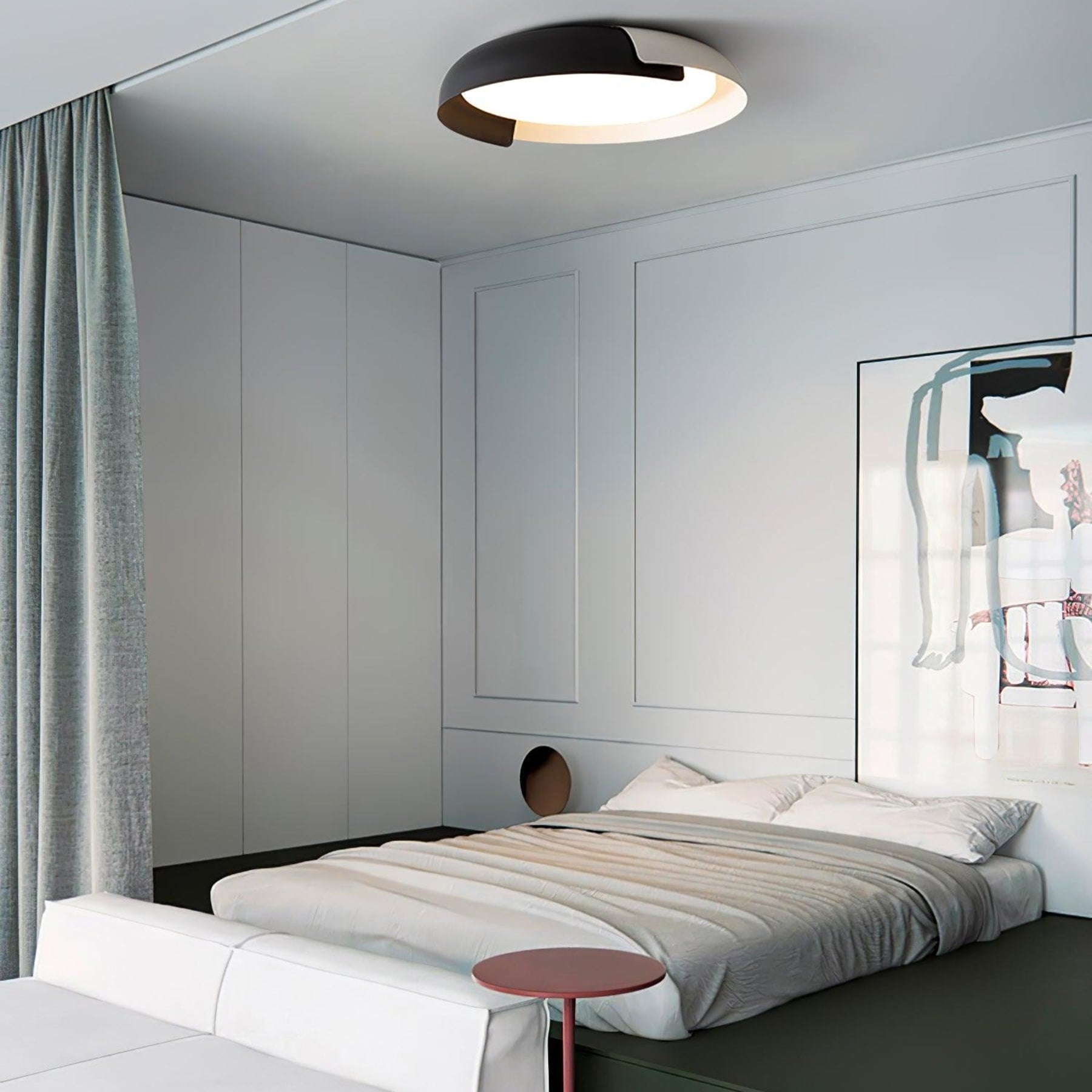 Modern Wood Flush Mount Ceiling Light for Living Room — Ashbury Home & Living