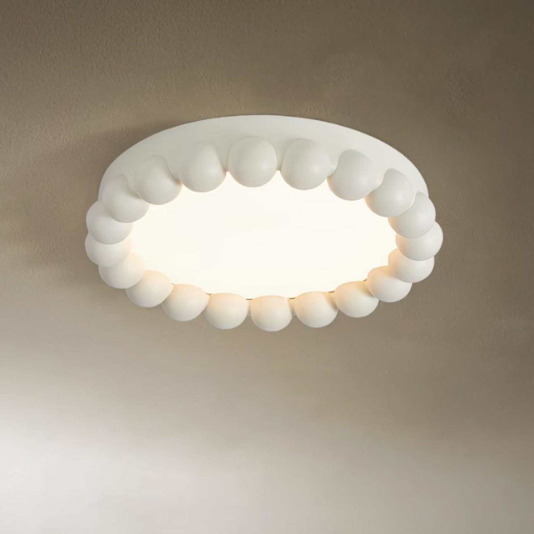 Modern Flush Mount Ceiling Light for Living Room and Bedroom in White — Ashbury Home & Living