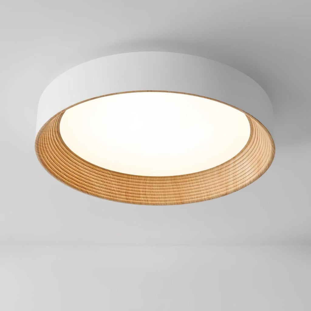 Scandinavian Wood Flush Mount Ceiling Light for Living Room — Ashbury Home & Living