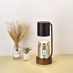 Candle Warmer Lamp Dimmable Wooden Base Electric Wax Melt Lamp with Optional Timer Japanese Minimalist Table Lamp for Bedroom