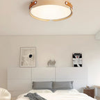 Scandinavian Wood Flush Mount Ceiling Light With Slim Low-Profile Design — Ashbury Home & Living