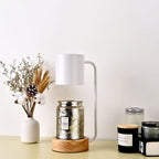 Candle Warmer Lamp Dimmable Wooden Base Electric Wax Melt Lamp with Optional Timer Japanese Minimalist Table Lamp for Bedroom