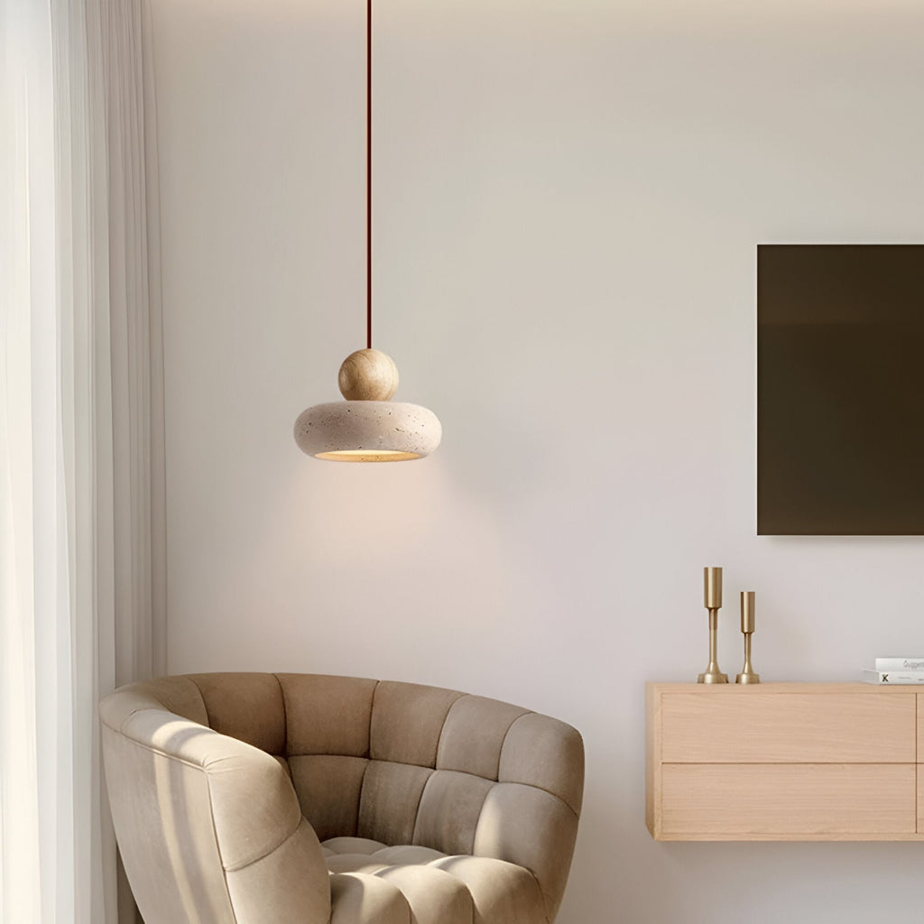 Modern Wood And Concrete Pendant Light With Warm LED Glow — Ashbury Home & Living