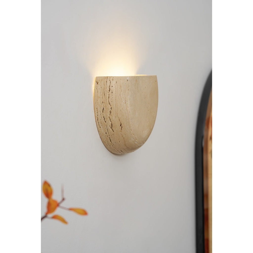 Modern Travertine Stone Wall Light for Living Room — Ashbury Home & Living