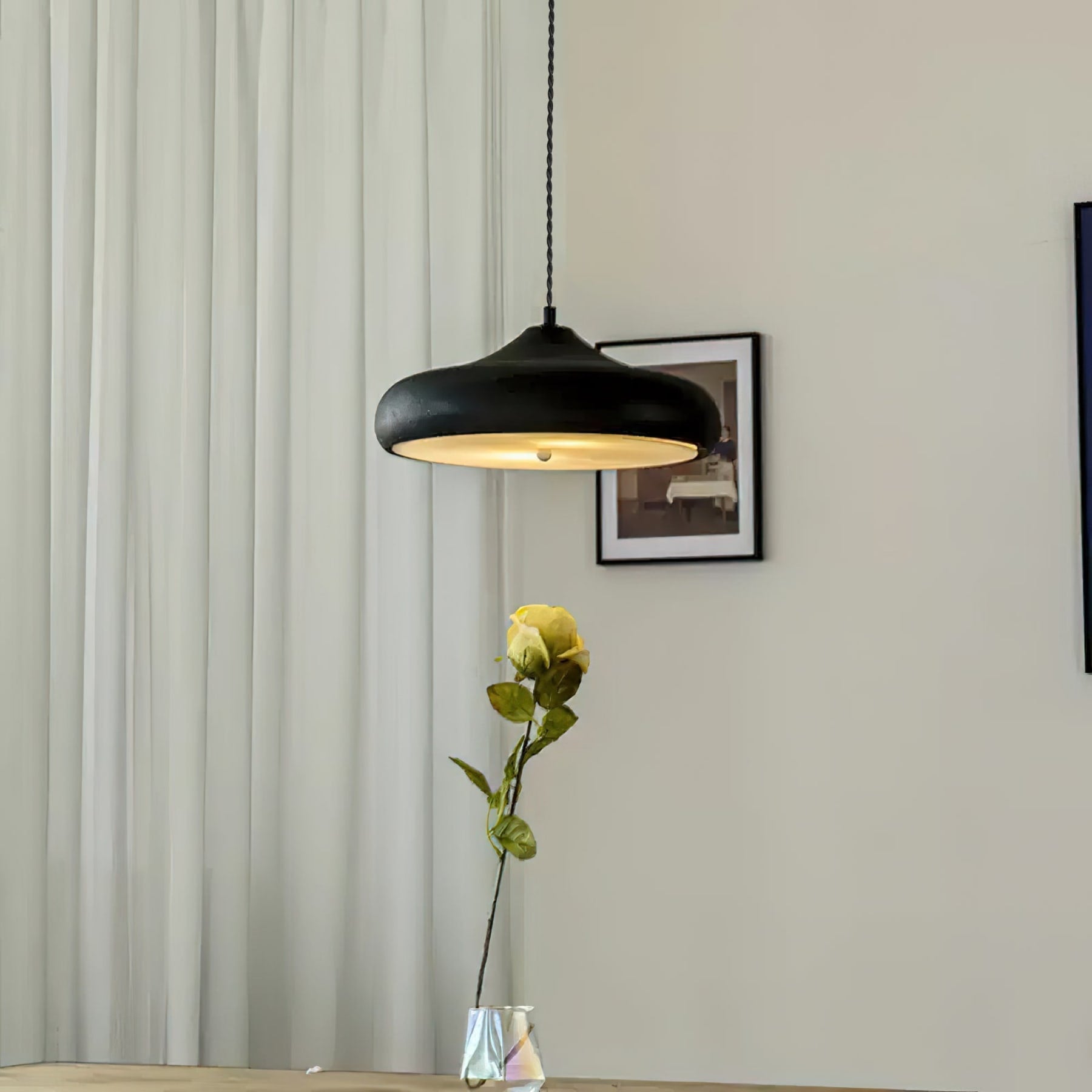 Contemporary Iron Pendant Light With Warm LED Glow — Ashbury Home & Living