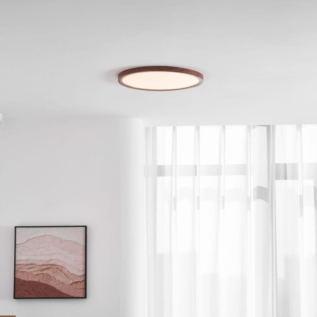 Minimalist Wood Flush Mount Ceiling Light With Slim Profile — Ashbury Home & Living