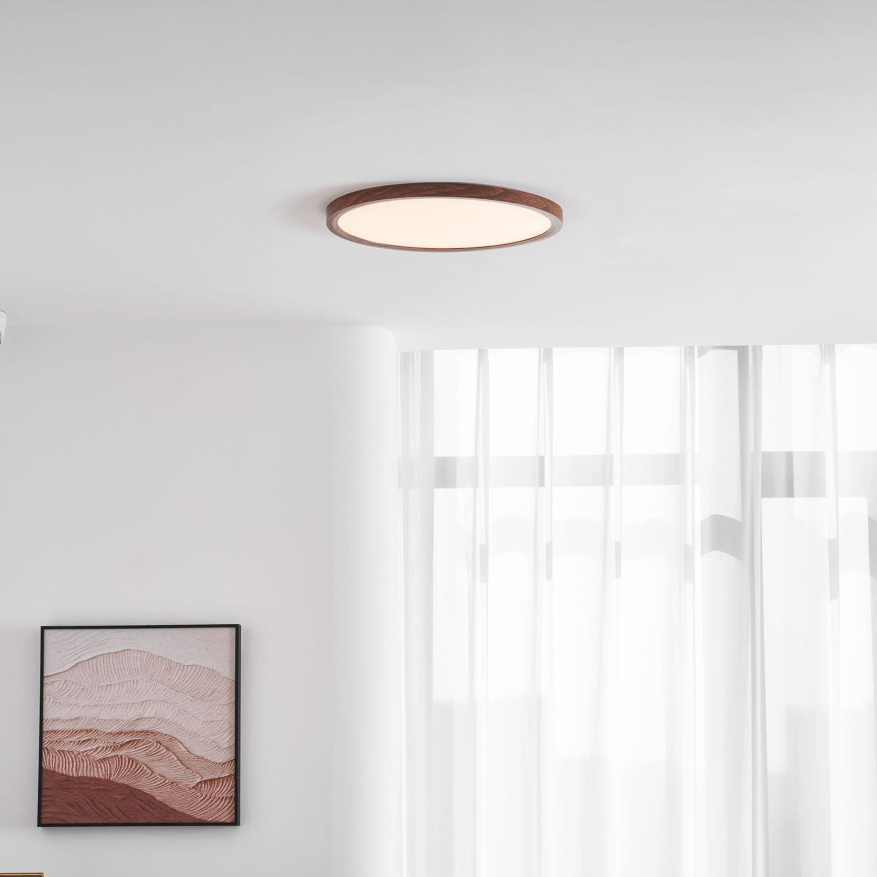 Minimalist Wood Flush Mount Ceiling Light With Slim Profile — Ashbury Home & Living