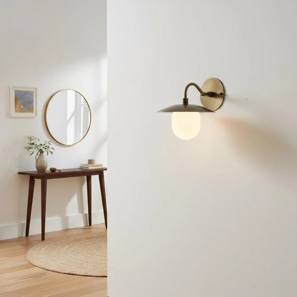 Contemporary Brass Wall Light for Living Room and Bedroom — Ashbury Home & Living
