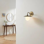 Contemporary Brass Wall Light for Living Room and Bedroom — Ashbury Home & Living