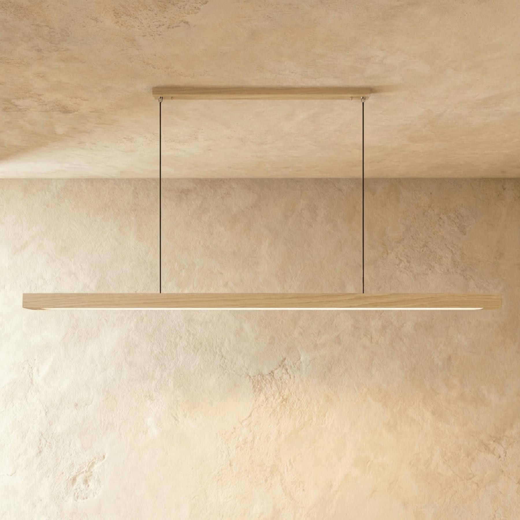 Minimalist Wood Pendant Light With Warm Daylight Glow For Dining Room — Ashbury Home & Living