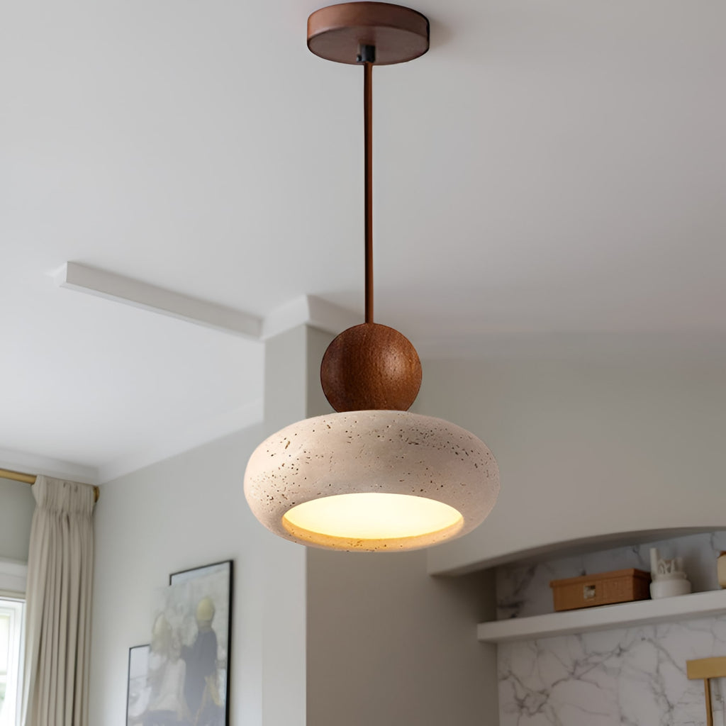Modern Wood And Concrete Pendant Light With Warm LED Glow — Ashbury Home & Living