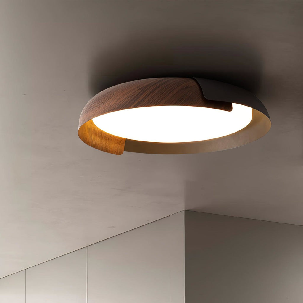 Modern Wood Flush Mount Ceiling Light for Living Room — Ashbury Home & Living