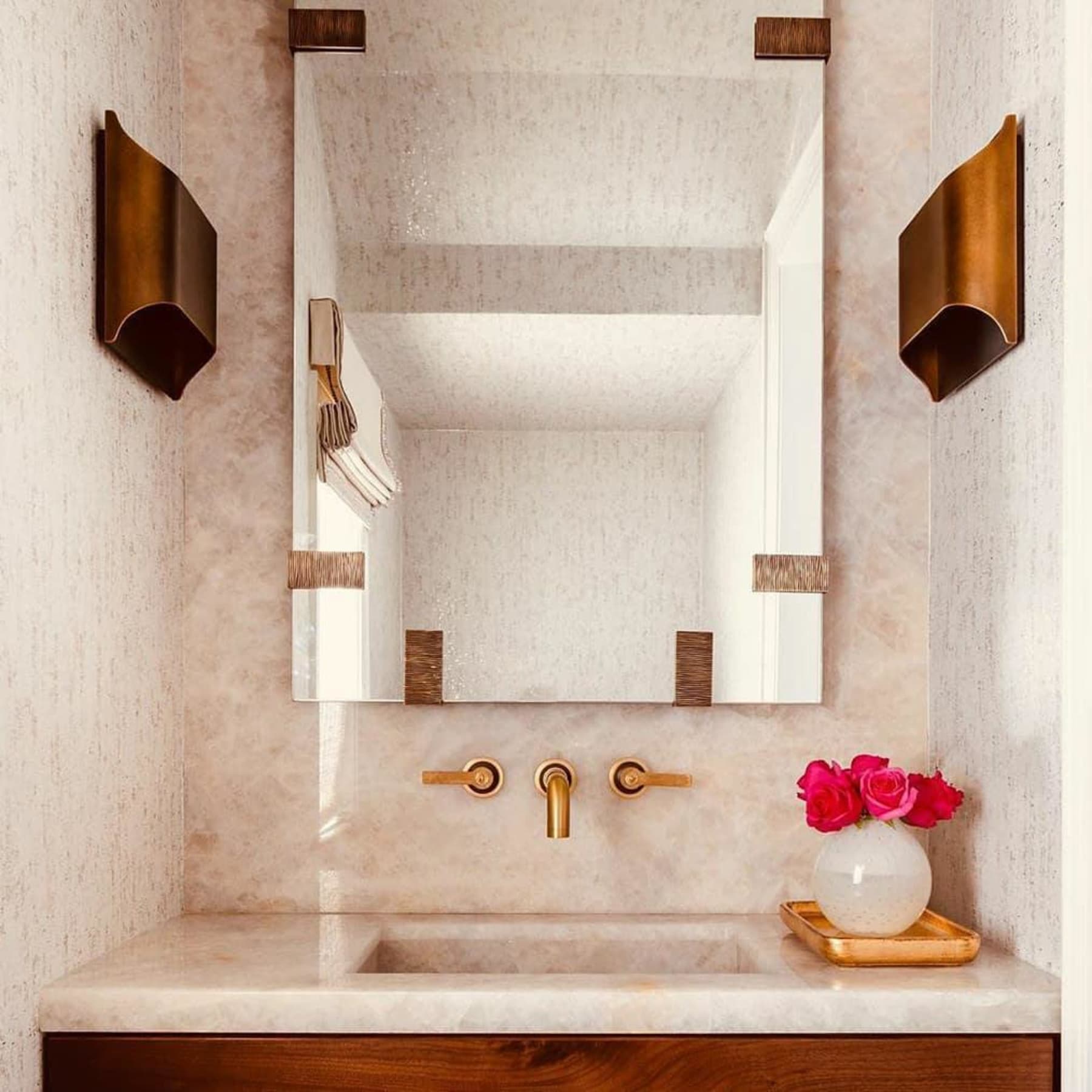 Modern Brass Wall Light With Warm LED Glow for Living Room — Ashbury Home & Living