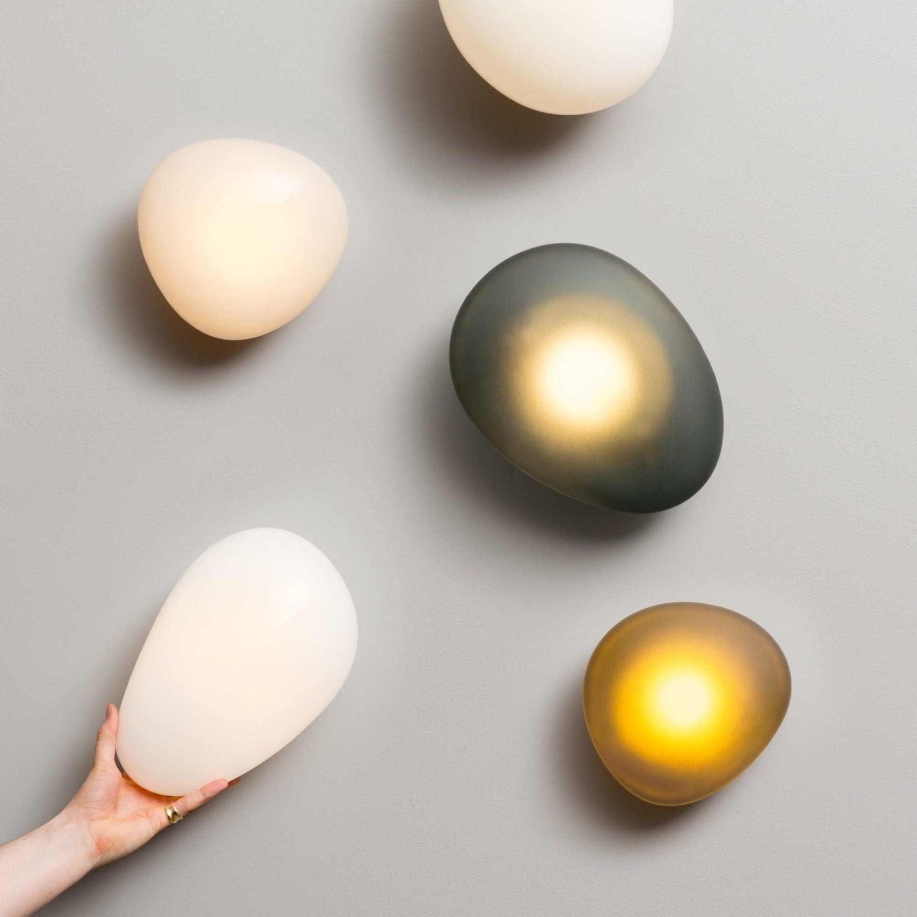 Modern Glass Wall Light With Warm Glass Shades — Ashbury Home & Living