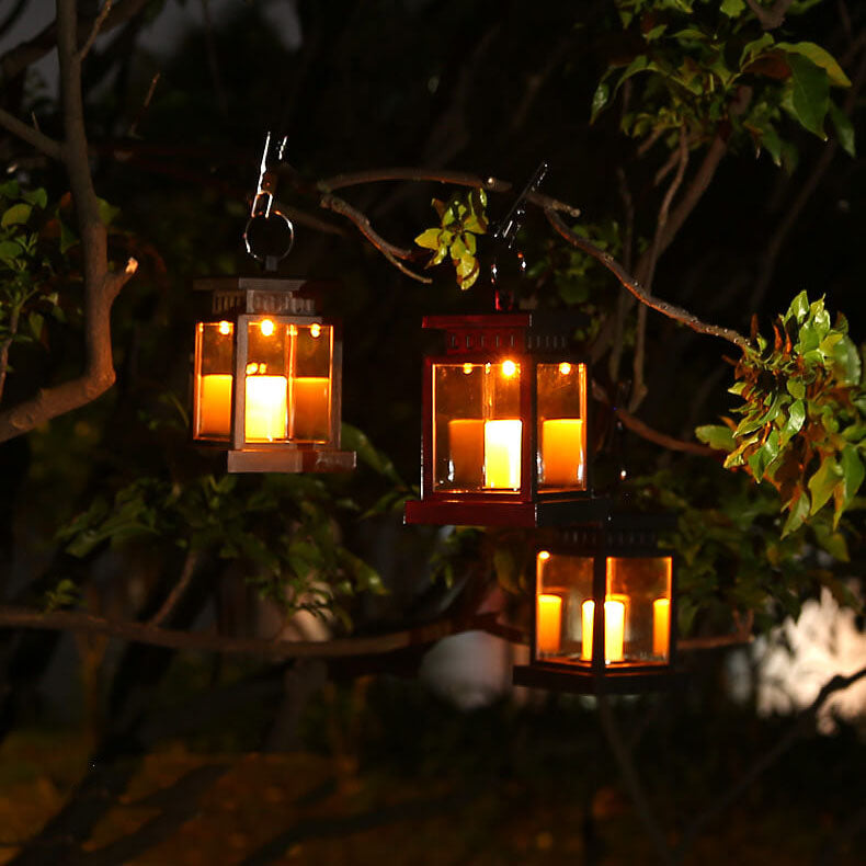 Solar Candle Lantern LED Outdoor Hanging Light Flameless Candle Lamp with Clip Hook Waterproof Solar Garden Lantern for Patio | Tree and Table